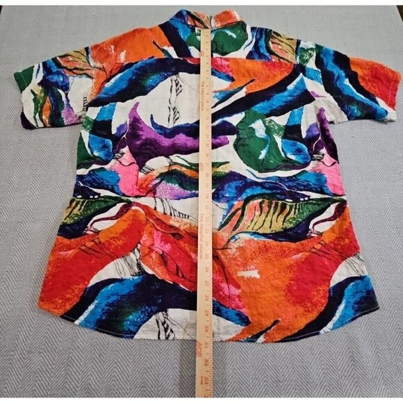 Jogal Hawaiian Shirt Men's XXL Abstract Art Cotton Viscose Button Up Resortwear - Picture 12 of 15
